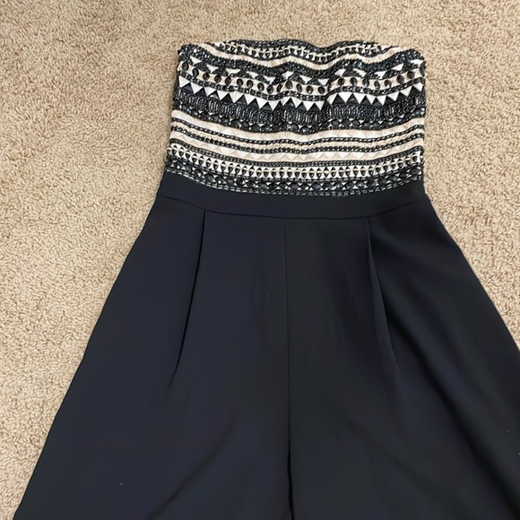 Alice + Olivia beaded strapless wide leg high waist jumpsuit it’s 4 NWT - Picture 7 of 15